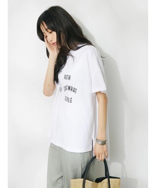 CRAFT STANDARD BOUTIQUE リメイクロゴ半袖Tee Off White
