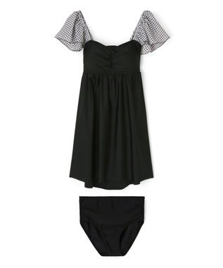 San-ai Resort（三愛水着楽園） Aラインワンピース水着　9M 　【San-ai Resort（サンアイリゾート）】 ブラック