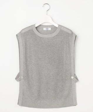 J.PRESS LADIES Vis/Pe スパーク ニット ベスト ライトグレー系