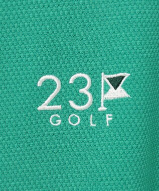 23区GOLF 【MEN】ライトハニカム 半袖ポロシャツ パイングリーン系