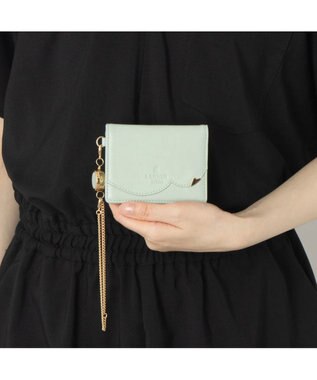 LANVIN en Bleu デクール 三面パスケース ミント