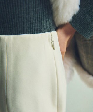 GRACE CONTINENTAL ペンシルスリットスカート ホワイト