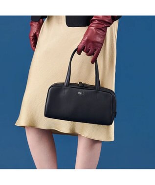 PELLE BORSA レザースモールボストンバッグ Epure 5839 ブラック