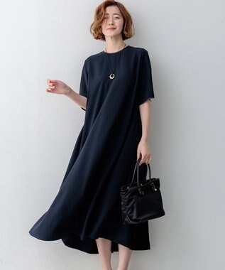 23区 ストレッチジョーゼット フレアワンピース