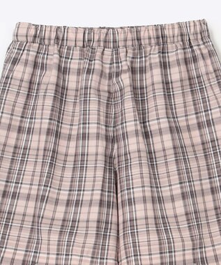 ANY KIDS 裾 スカラップ チェック パンツ ピンク系チェック