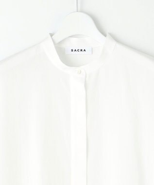23区 【SACRA】シュリンクギャバジン ブラウス ホワイト系