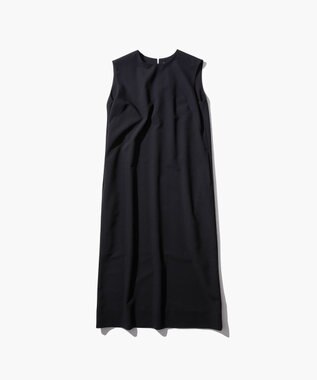 ATON HIGH TWIST WOOL | スリーブレスドレス BLACK