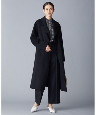 ICB ウールリバー ロングトレンチコート ブラック系