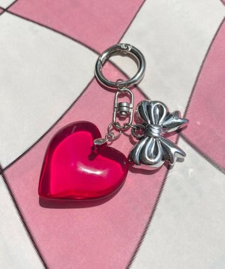 WEGO クリアカラーハートキーホルダー