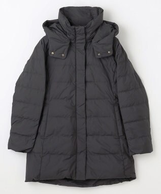 ANY 【洗濯機可/フード取り外し可能/撥水】楽映えリッチロング丈ダウン ブラック