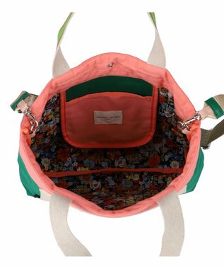 tsumori chisato CARRY キラミックスコンビ トートバッグ 2wayショルダー A4収納 ネコ グリーン