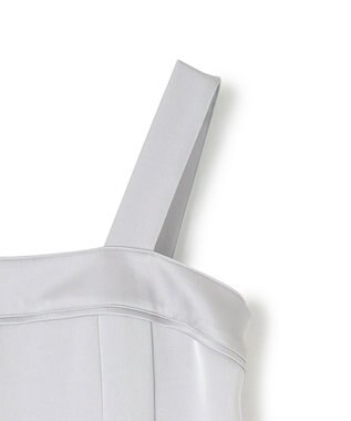 uncrave シャイニーダブルサテン オールインワン シルバーグレー