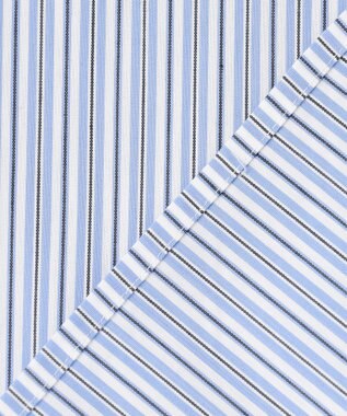 組曲 L 【WEB限定】コンパクトシャーティング ペプラムブラウス ブルーストライプ系1