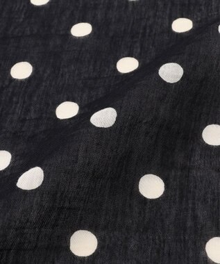 23区 manipuri ジオメドット コットンシルク ストール ブラック系