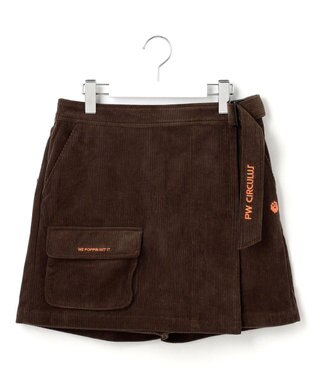 PW CIRCULUS 【WOMEN】コーデュロイ スカート見えショーツ ダークブラウン系