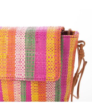 UNBILLION kakatoo ラフィアストライプミニショルダーバッグ ピンクグリーン