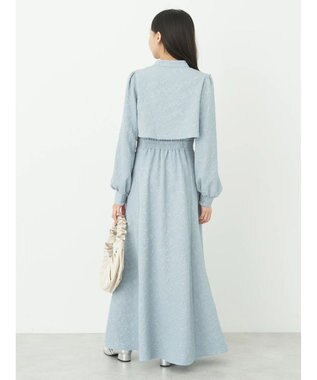 earth music&ecology ＳＥＴ２点ジャガードボレロ＋ワンピース Grayish Blue