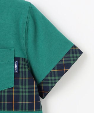 J.PRESS KIDS 【110-130cm】マドラスＴシャツ グリーン系