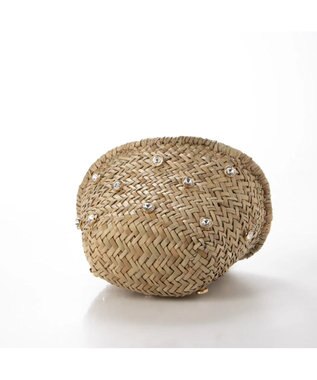 UNBILLION kakatoo ビジュー付きカゴバッグ イエロー