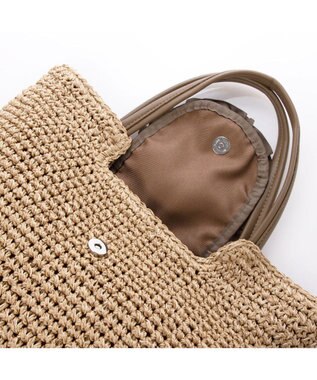 UNBILLION カシュカシュ cachecache / フリルフラップクロッシェトート ブラウン