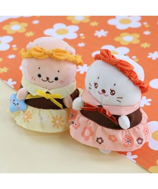 Mother garden しろたん ついてきちゃうしろたん マスコット 着せ替え服 《レトロ風》 橙色 / 黄色 橙色