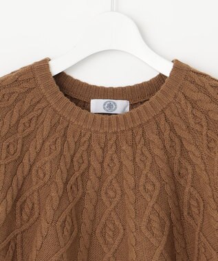 J.PRESS LADIES L 【WEB限定・洗える】 EIGER CORD 求心編み ニット キャメル系