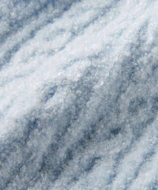 MIKI HOUSE HOT BISCUITS ぼん天付きケーブル編みモールニット帽子 ブルー