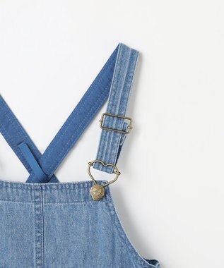 ANY KIDS ティアード デニムジャンパースカート ブルー