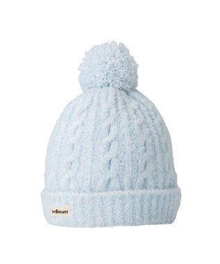 MIKI HOUSE HOT BISCUITS ぼん天付きケーブル編みモールニット帽子 ブルー