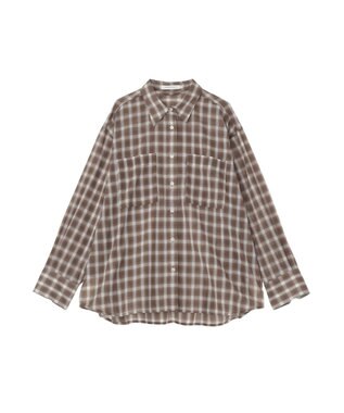 AMERICAN HOLIC シアーチェックシャツ Brown