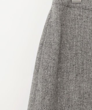 J.PRESS LADIES シャンブレーツイル キュロット パンツ ライトグレー系