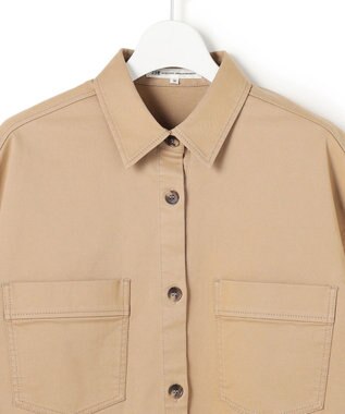 23区 L 【先行予約】ストレッチギャバ チノ ショート シャツジャケット ベージュ系