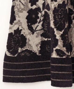 GRACE CONTINENTAL フローラルラメニットスカート ブラック