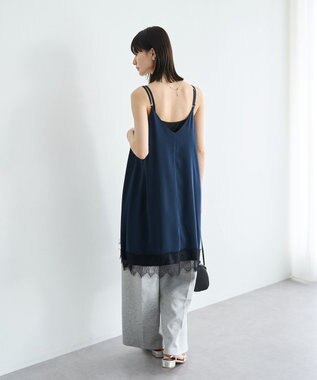 YECCA VECCA レースサテンキャミチュニック Ivory