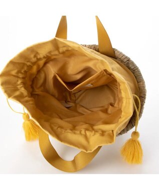 UNBILLION kakatoo ビジュー付きカゴバッグ イエロー