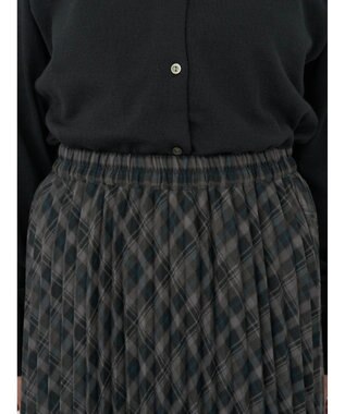 earth music&ecology すきな丈プリーツスカート Check Black