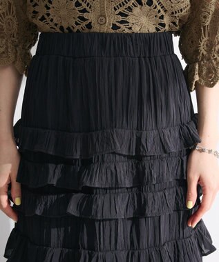 Green Parks ・ＳＵＧＡＲ　ＳＰＯＯＮ　メニーフリルスカート Off White