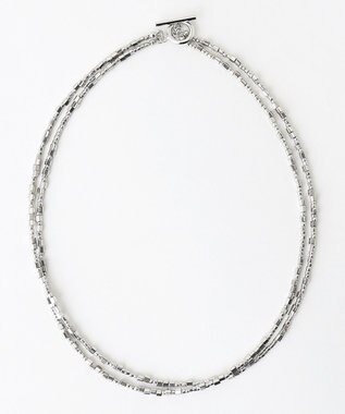 ICB  ビーズネックレス シルバー系