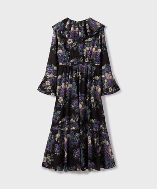 GRACE CONTINENTAL ボタニカルベリープリントワンピース ブラック