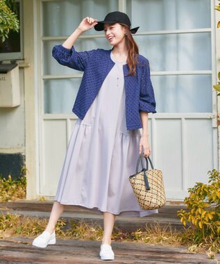 Tiaclasse シーグラスチェックバッグ ベージュ