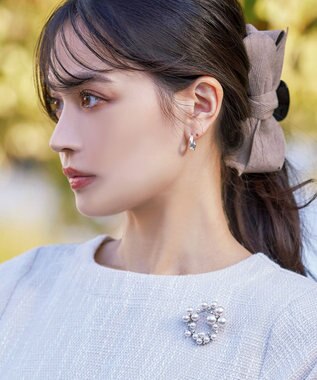 Tiaclasse ランダムパールサークルブローチ シルバー