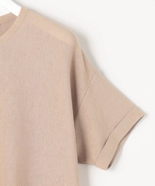 自由区 【WEB限定・洗える・XSサイズあり】ハイツイストコットンアセテートテントライン ニット ベージュ系