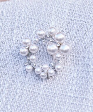 Tiaclasse ランダムパールサークルブローチ シルバー