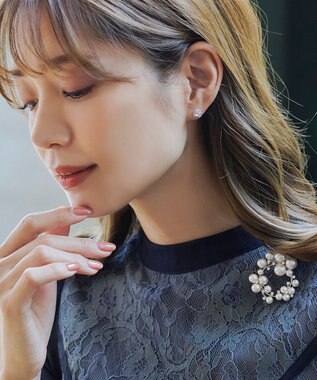 Tiaclasse ランダムパールサークルブローチ シルバー