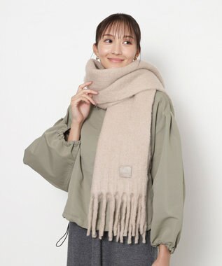 MOONBAT 【WEB限定】FURLA ウール混シャギー無地マフラー/幅40cm ベージュ