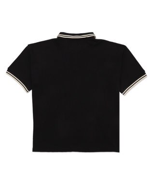 WEGO 【ユニセックス着用ITEM/MLサイズ展開】ワッフルラインポロ ブラック