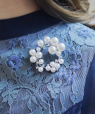 Tiaclasse ランダムパールサークルブローチ シルバー