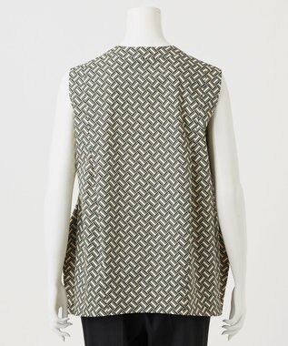 23区 S 【R(アール)】ジオメトリックプリント ハンカチヘム ブラウス ジオメトリックプリント