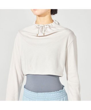 Chacott ハイネックショートトップ グレージュ