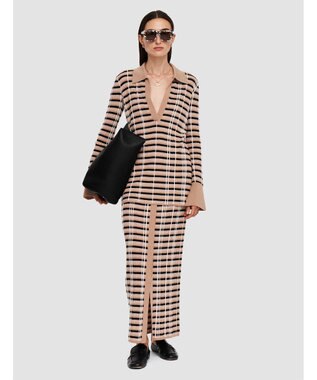 JOSEPH 【洗える】ニットアニメーション　ポロカラーニット Blusher Combo